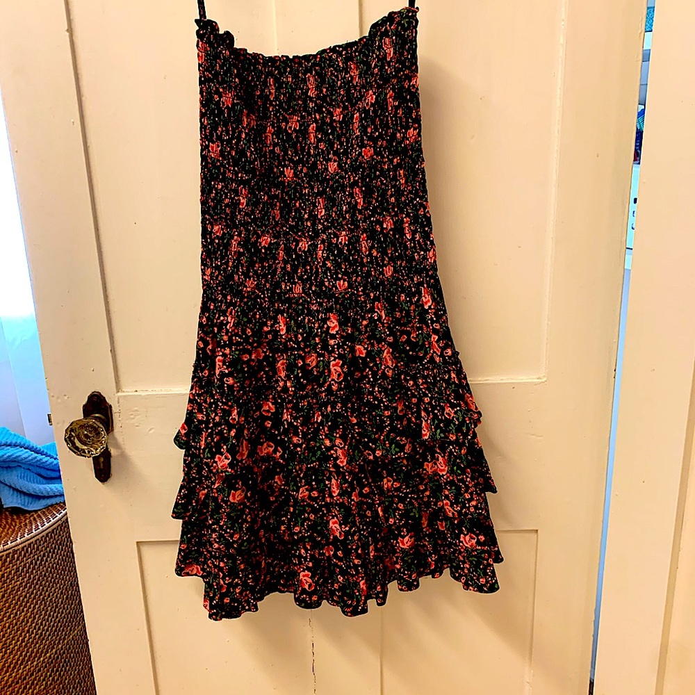 Betsey Johnson - Floral Smocked Ruffle Mini Dress